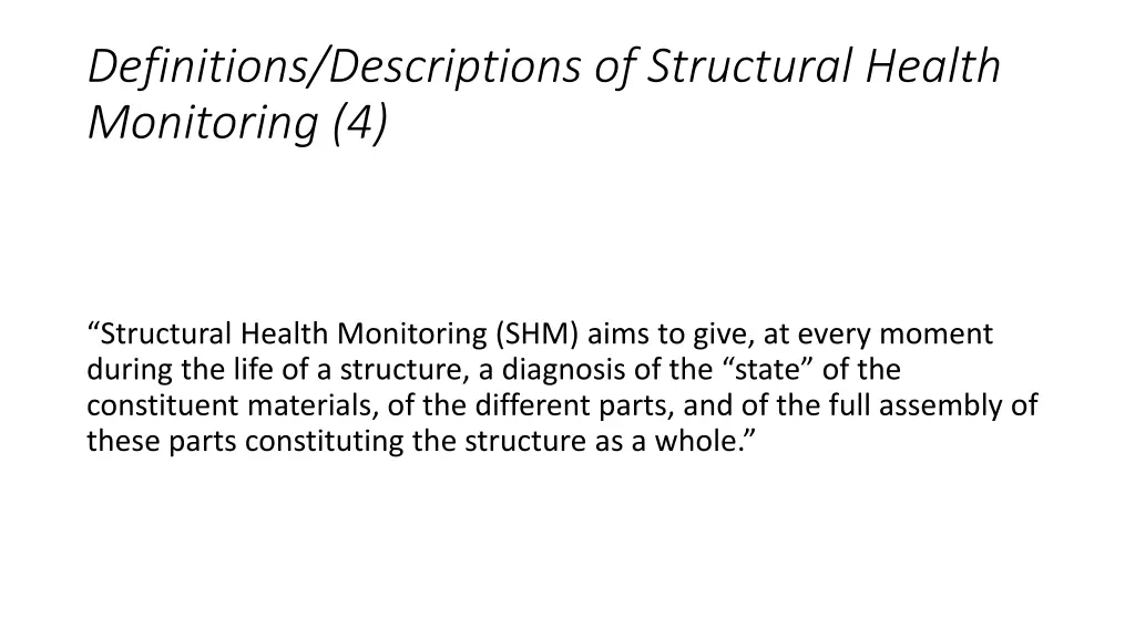 definitions descriptions of structural health 3