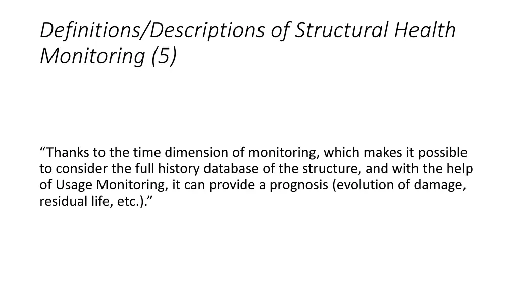 definitions descriptions of structural health 4