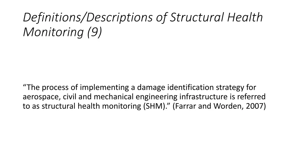 definitions descriptions of structural health 8