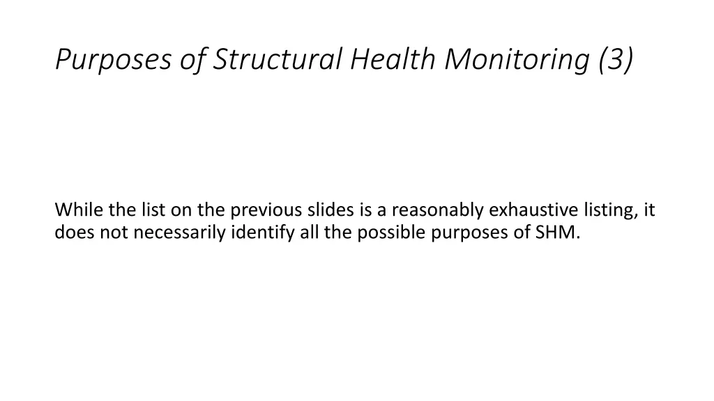 purposes of structural health monitoring 3