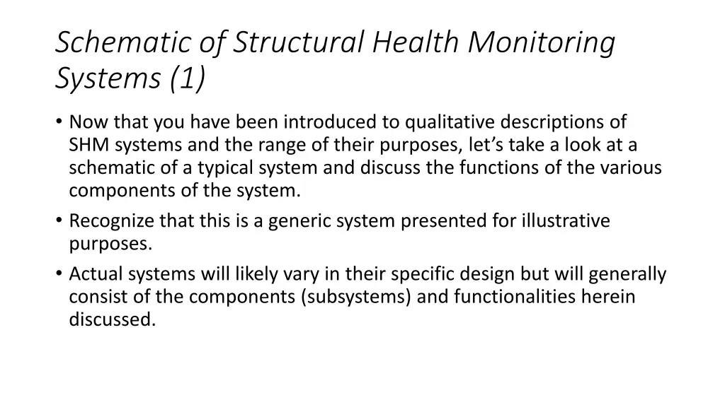 schematic of structural health monitoring systems