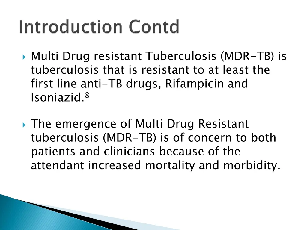 multi drug resistant tuberculosis