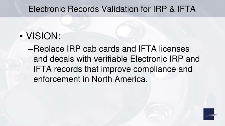 electronic records validation for irp ifta