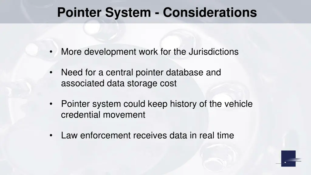 pointer system considerations