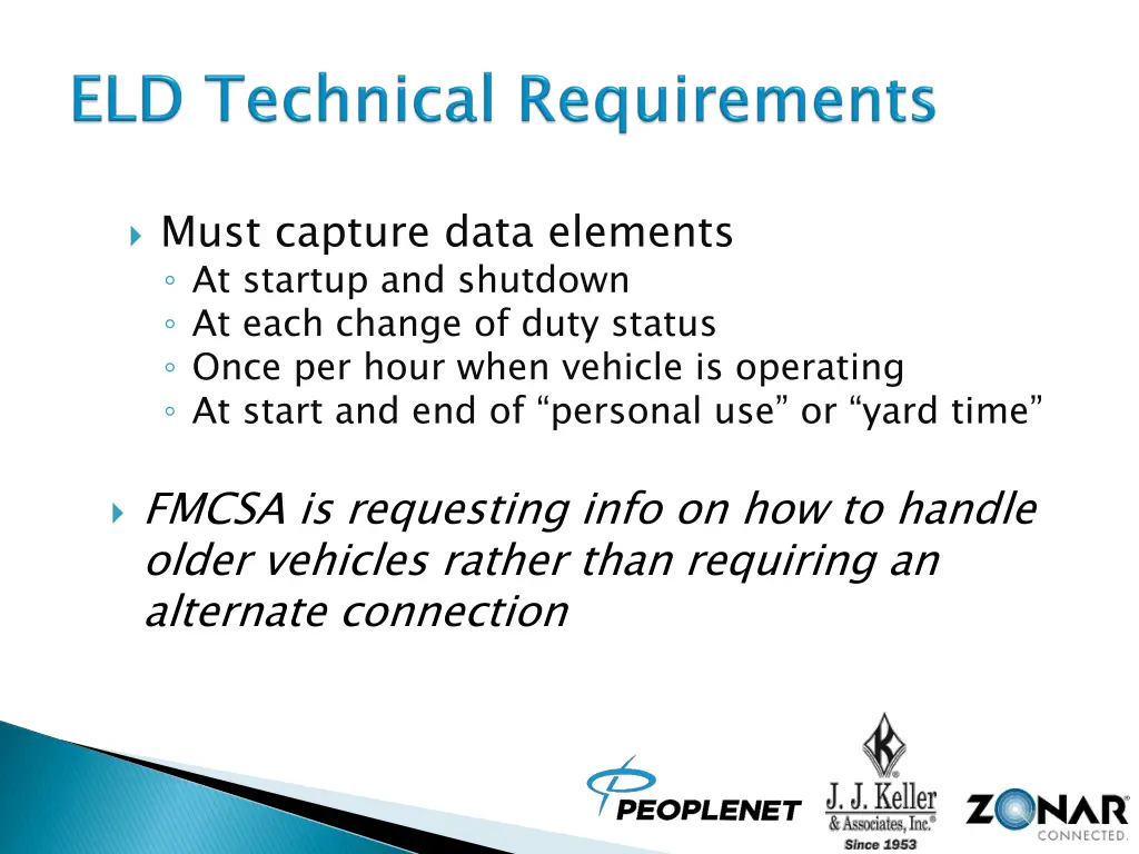 must capture data elements at startup