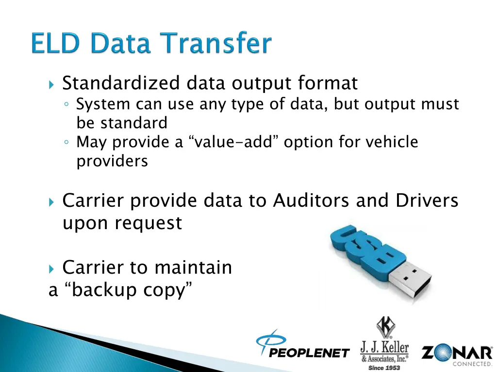 standardized data output format system