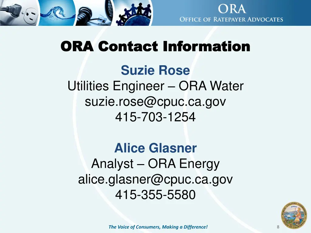 ora contact information ora contact information