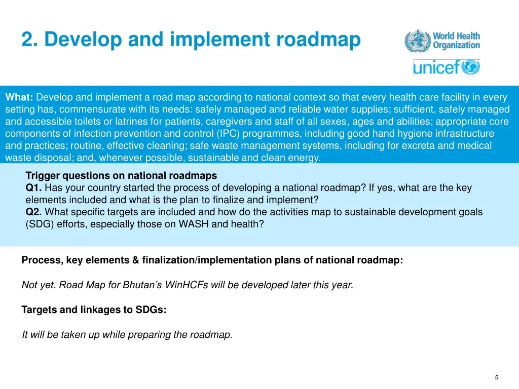 2 develop and implement roadmap