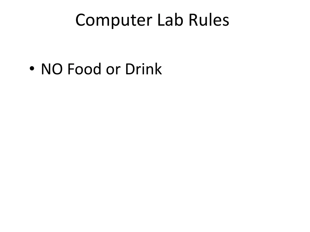computer lab rules 1