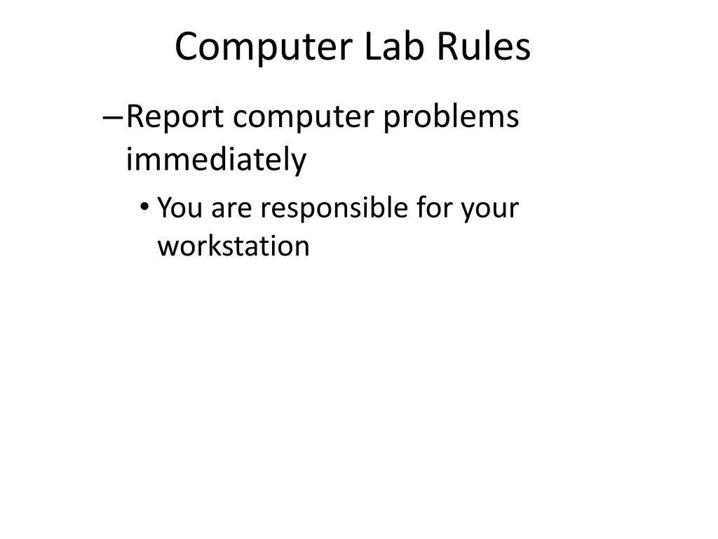 computer lab rules 4
