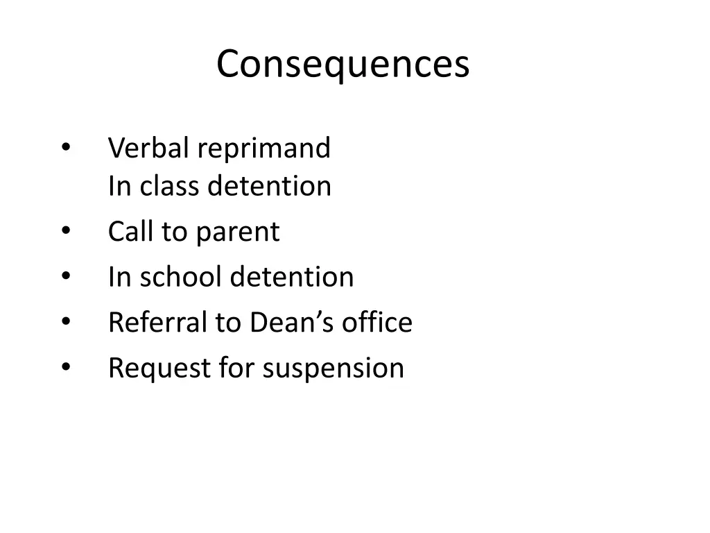 consequences