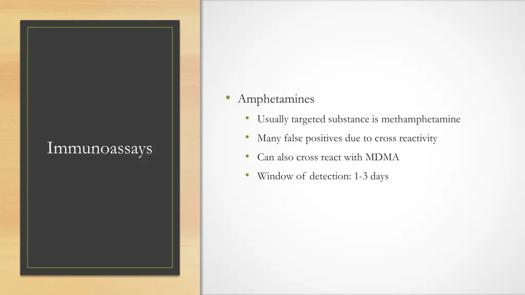 amphetamines usually targeted substance