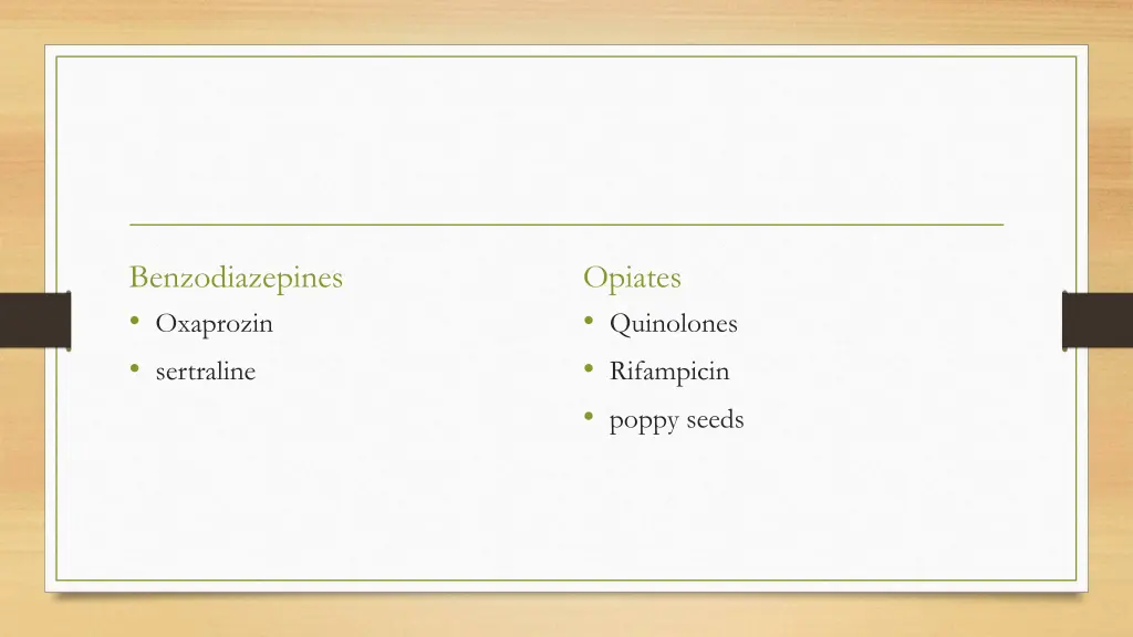 benzodiazepines oxaprozin sertraline
