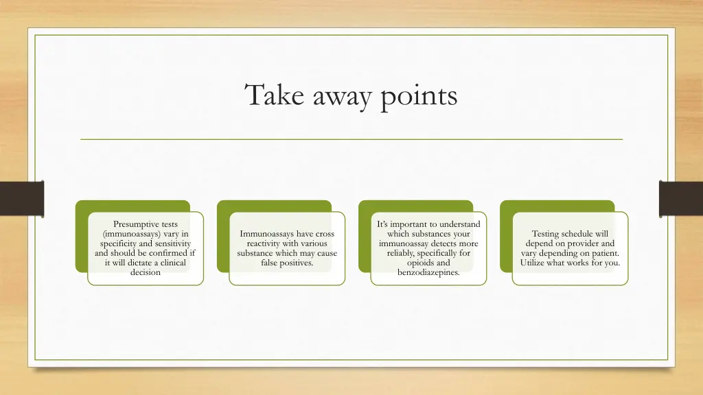 take away points