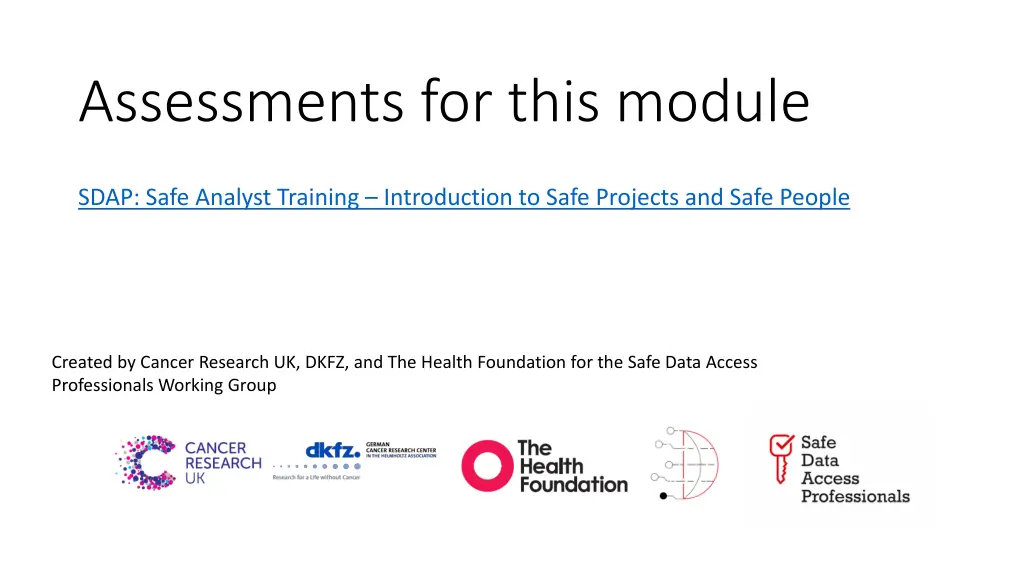 assessments for this module