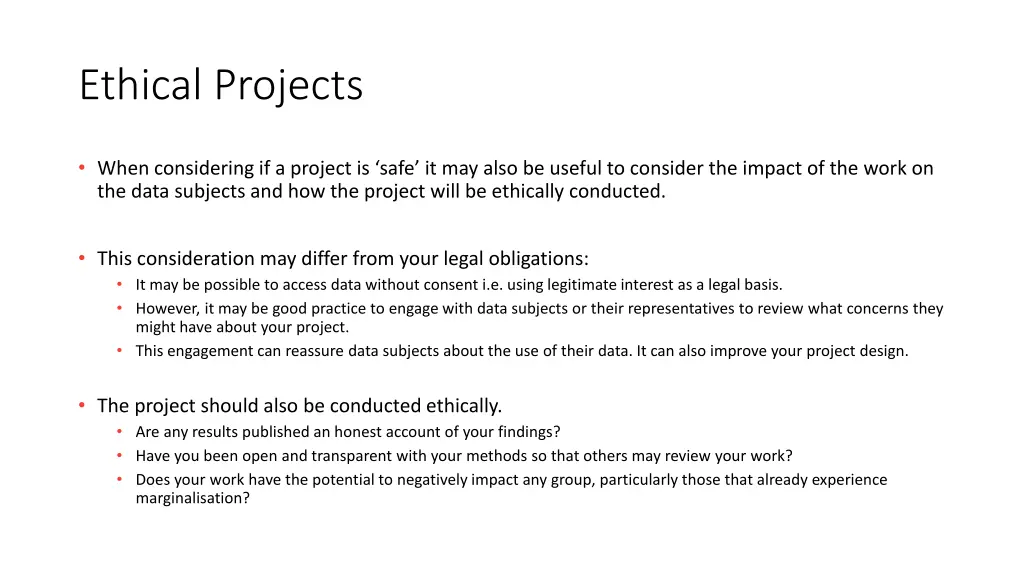 ethical projects