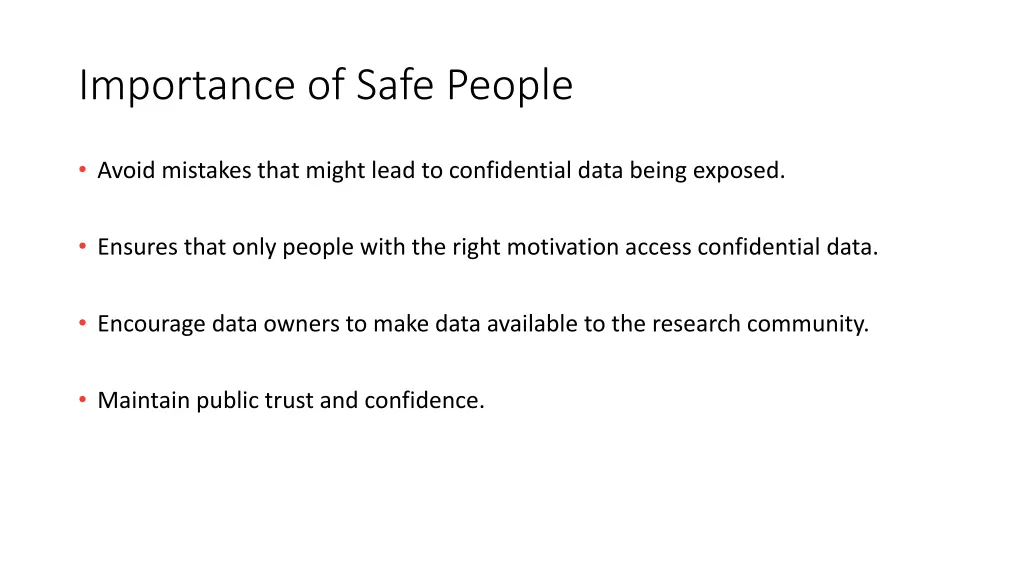 importance of safe people