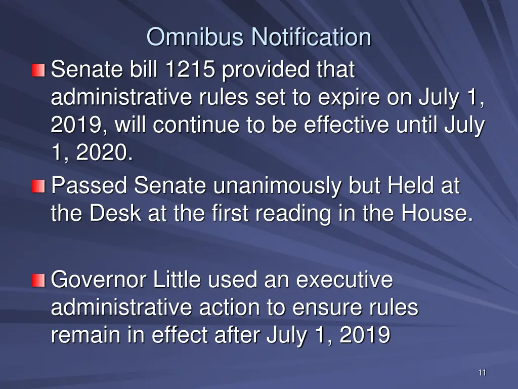 omnibus notification senate bill 1215 provided