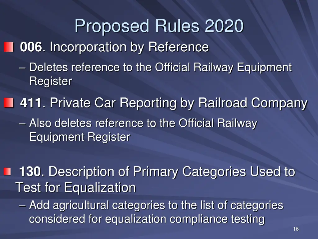proposed rules 2020 006 incorporation