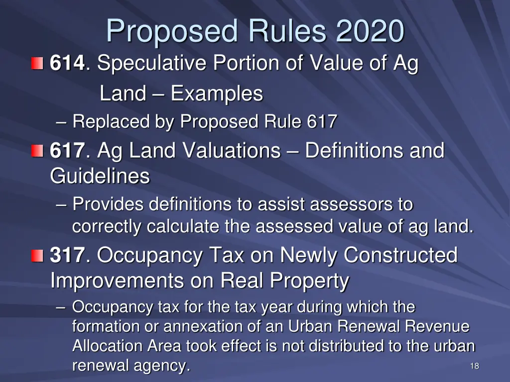 proposed rules 2020 614 speculative portion