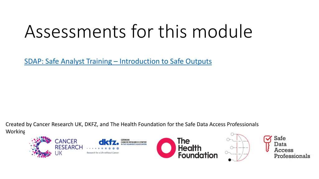 assessments for this module