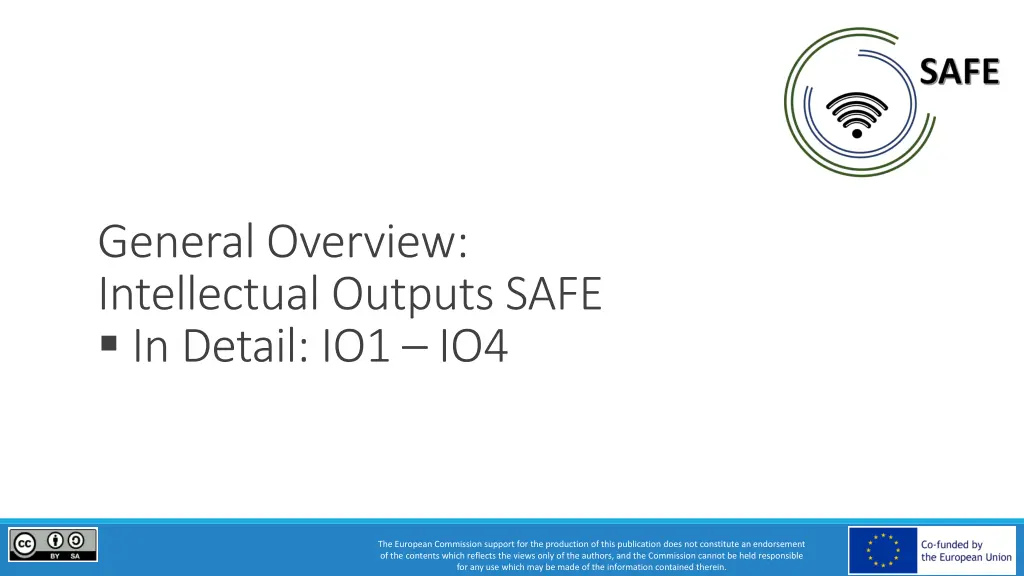 general overview intellectual outputs safe