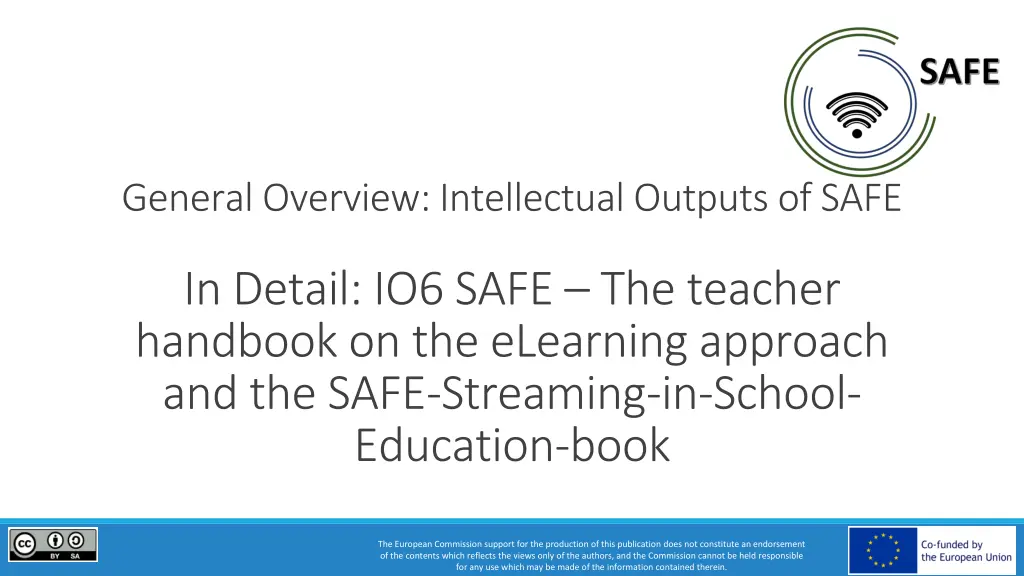 general overview intellectualoutputs ofsafe 1