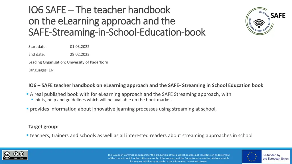 io io6 6 safe safe the teacher handbook