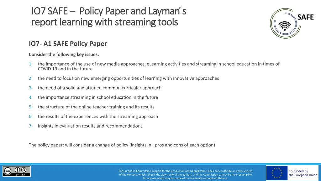 io io7 7 safe safe policy paper and layman policy 1