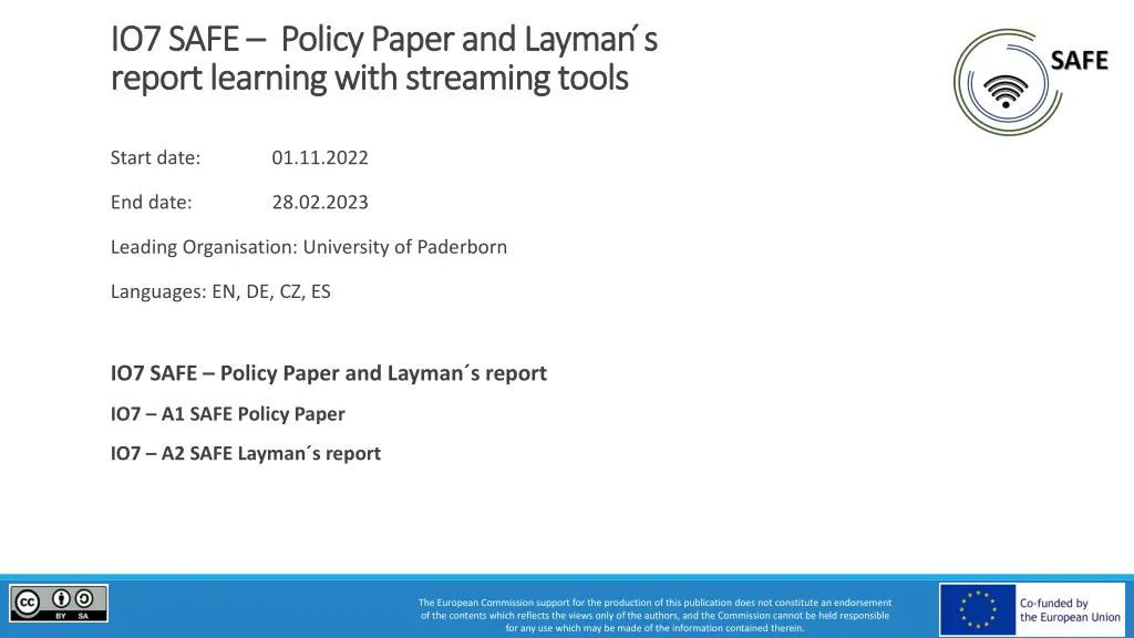 io io7 7 safe safe policy paper and layman policy