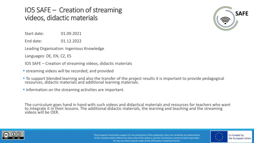 io5 safe io5 safe creation of streaming creation