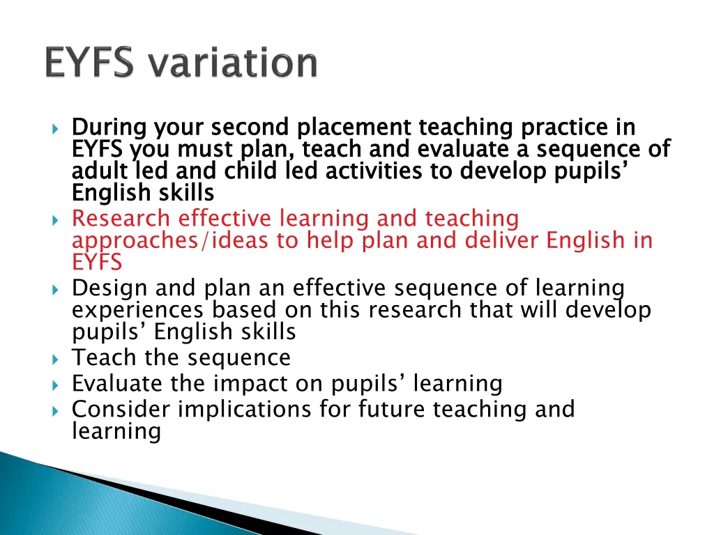 during your second placement teaching practice 1