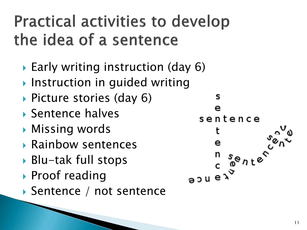 early writing instruction day 6 instruction