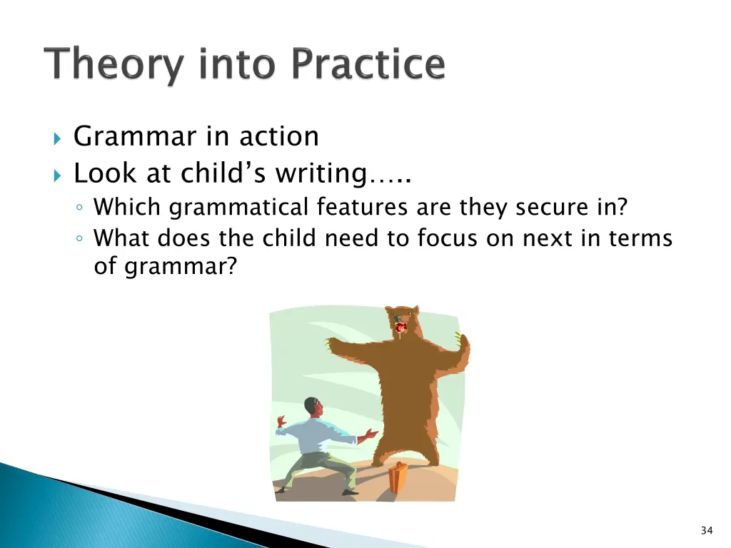 grammar in action look at child s writing which