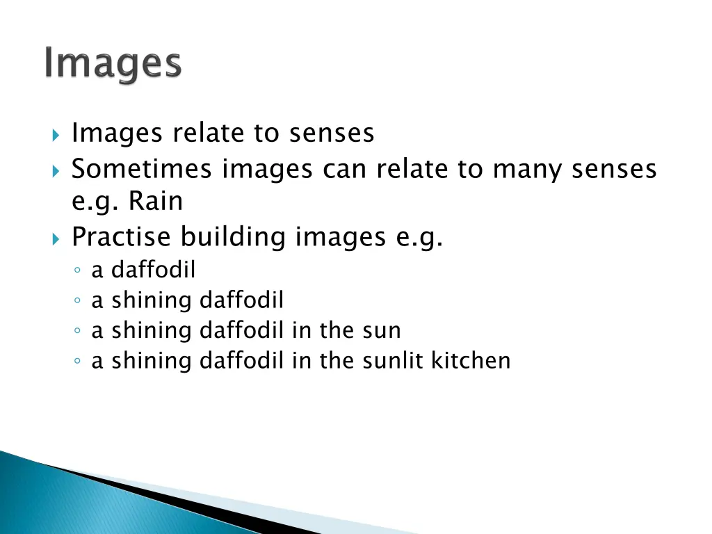 images relate to senses sometimes images