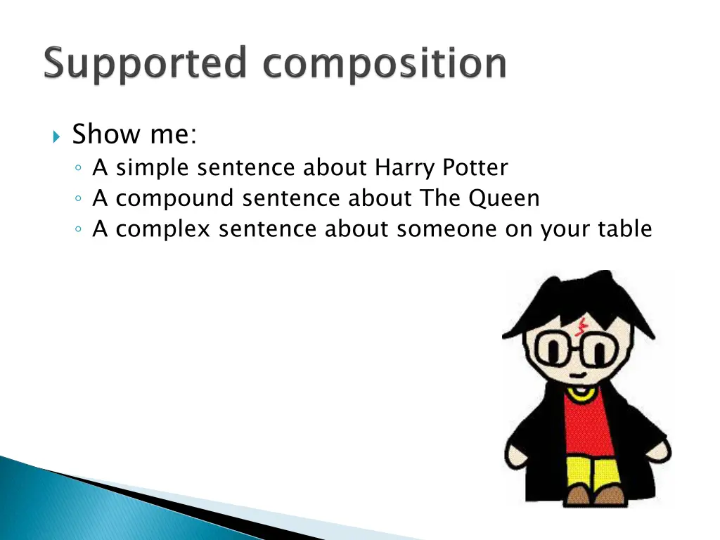 show me a simple sentence about harry potter