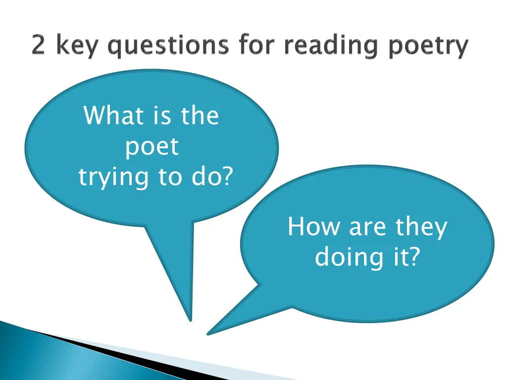 what is the poet trying to do