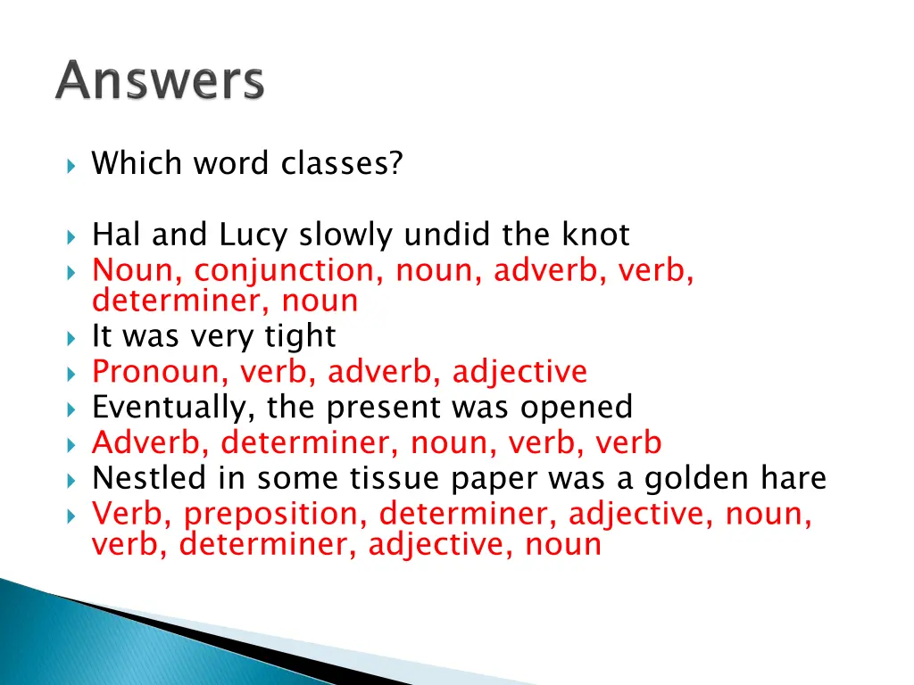which word classes 1
