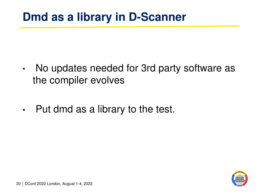 dmd as a library in d scanner