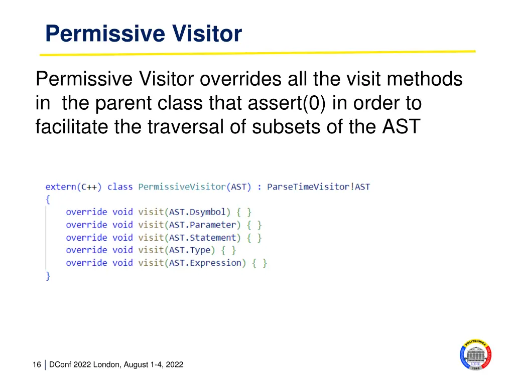 permissive visitor