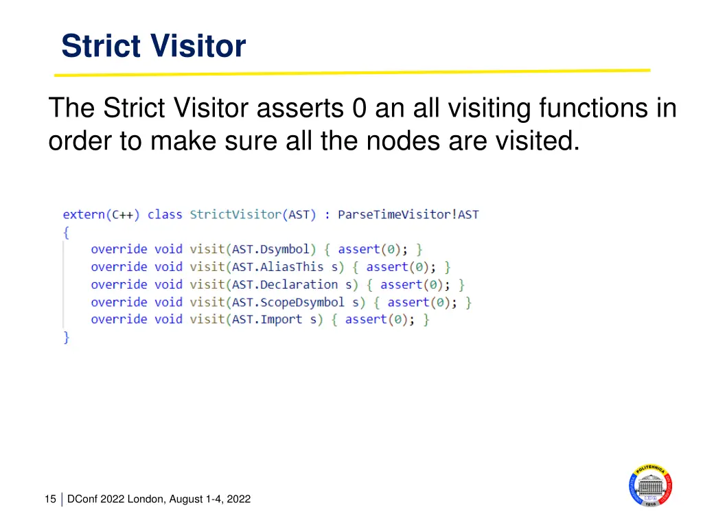 strict visitor