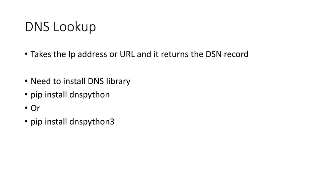 dns lookup