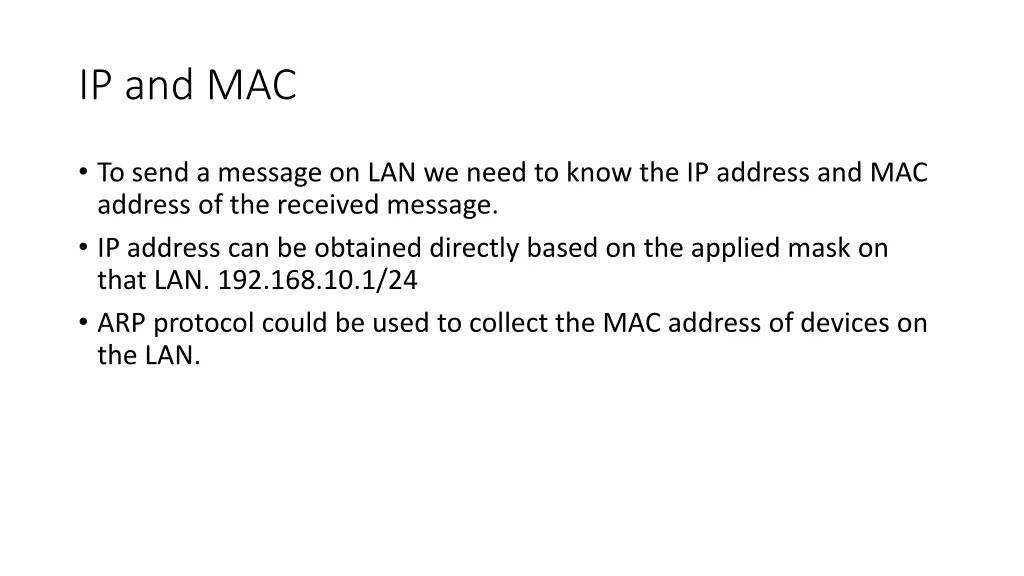 ip and mac