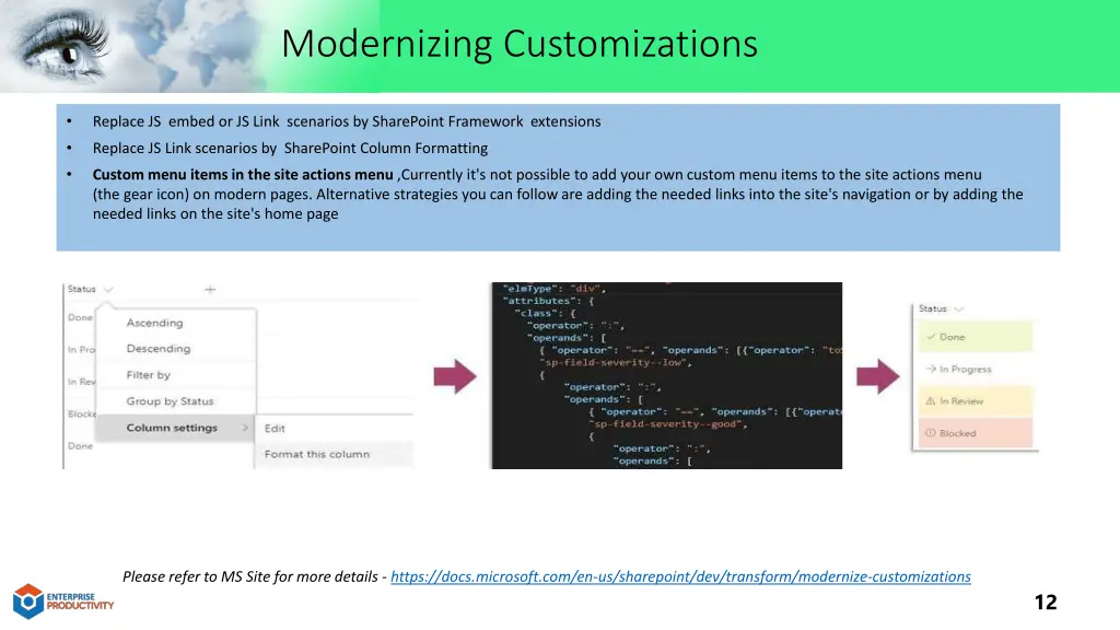 modernizing customizations