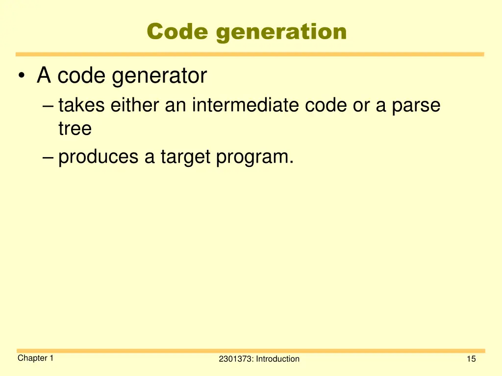 code generation