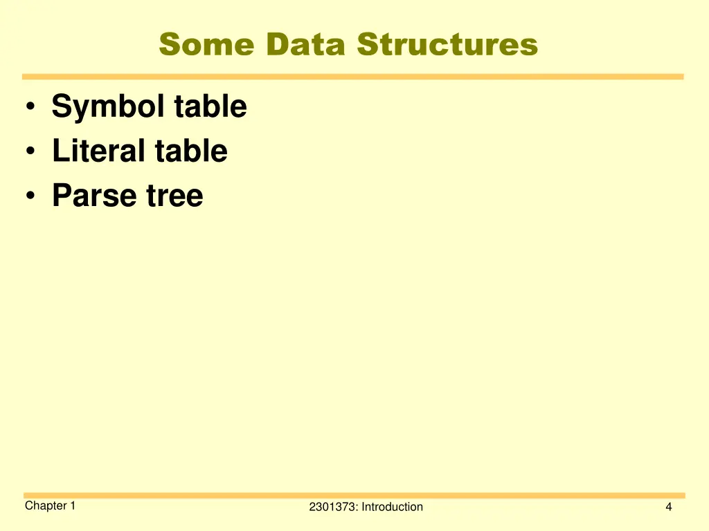 some data structures