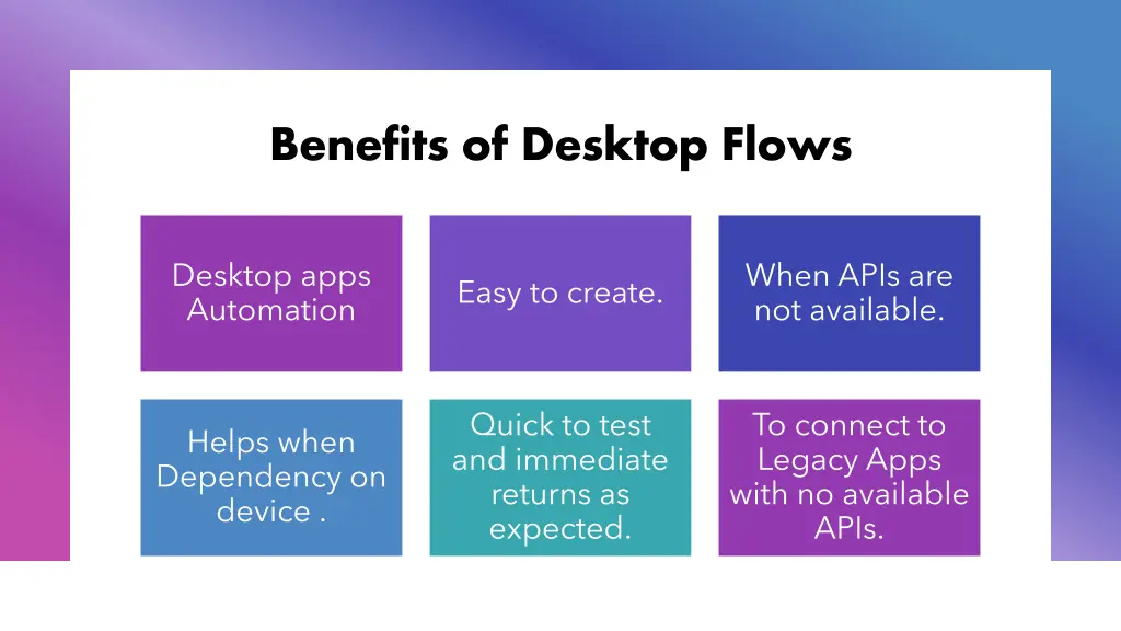 benefits of desktop flows