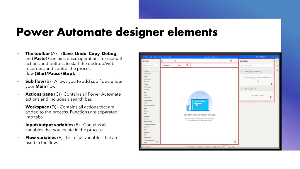 power automate designer elements