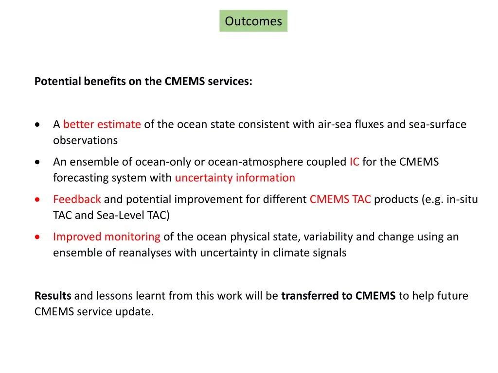 outcomes 1