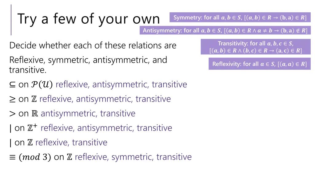 try a few of your own 1